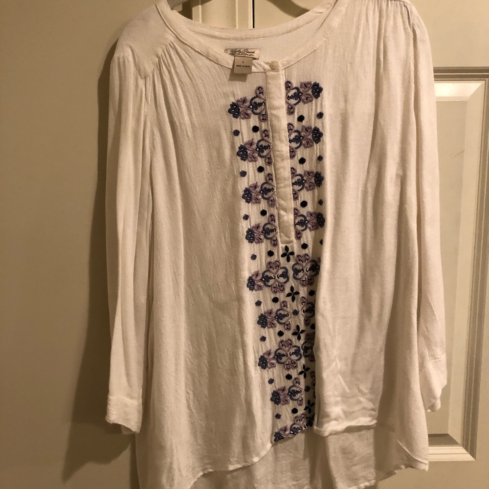 Lucky Brand Embroidered Top